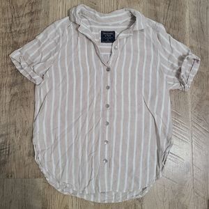 Abercrombie Striped Linen Blend Shirt